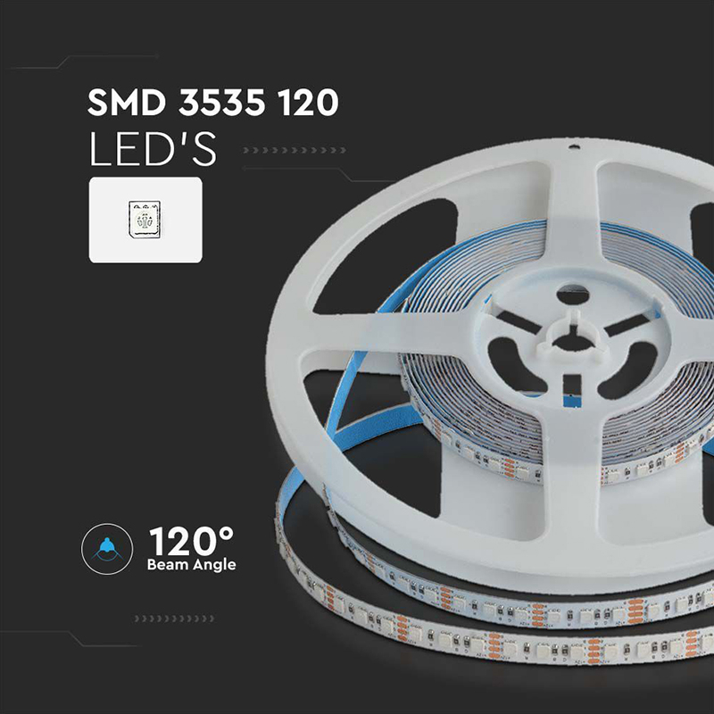 BANDA LED RGB SMD3535 8MM 12W/M 24V IP20 5M [4]
