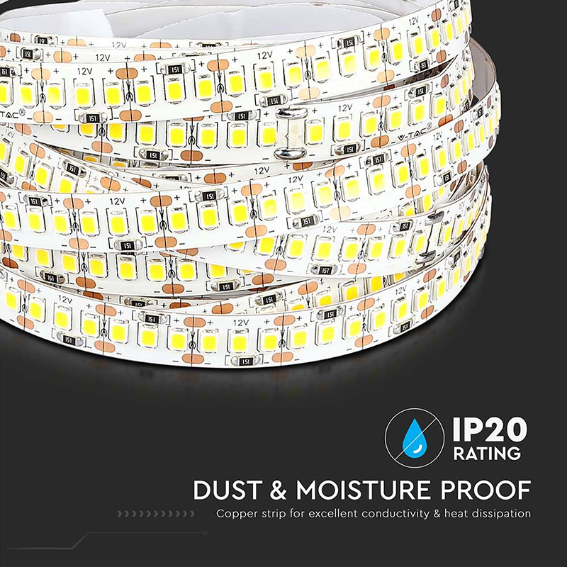 BANDA LED SMD2835 204LED/M 6400K IP20 5M [10]