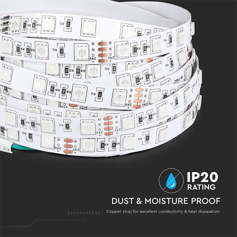BANDA LED SMD5050 24V 60LED/M 6400K IP20 5M [9]