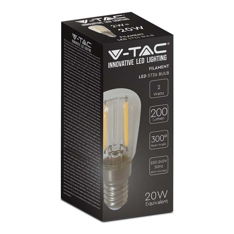 BEC E14 ST26 CU FILAMENT LED 2W 3000K ALB CALD [3]