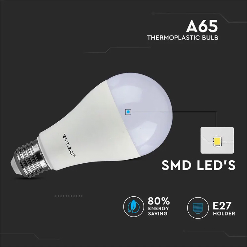 BEC LED A65 E27 17W 4500K ALB NEUTRU [6]