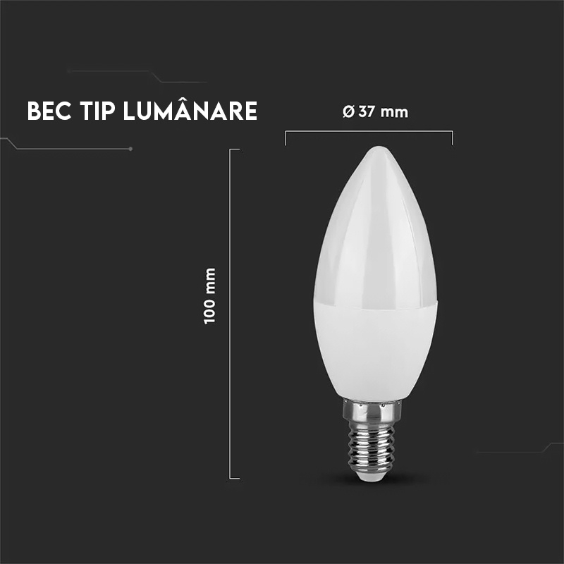 BEC LED E14 3.7W 6500K ALB RECE [5]