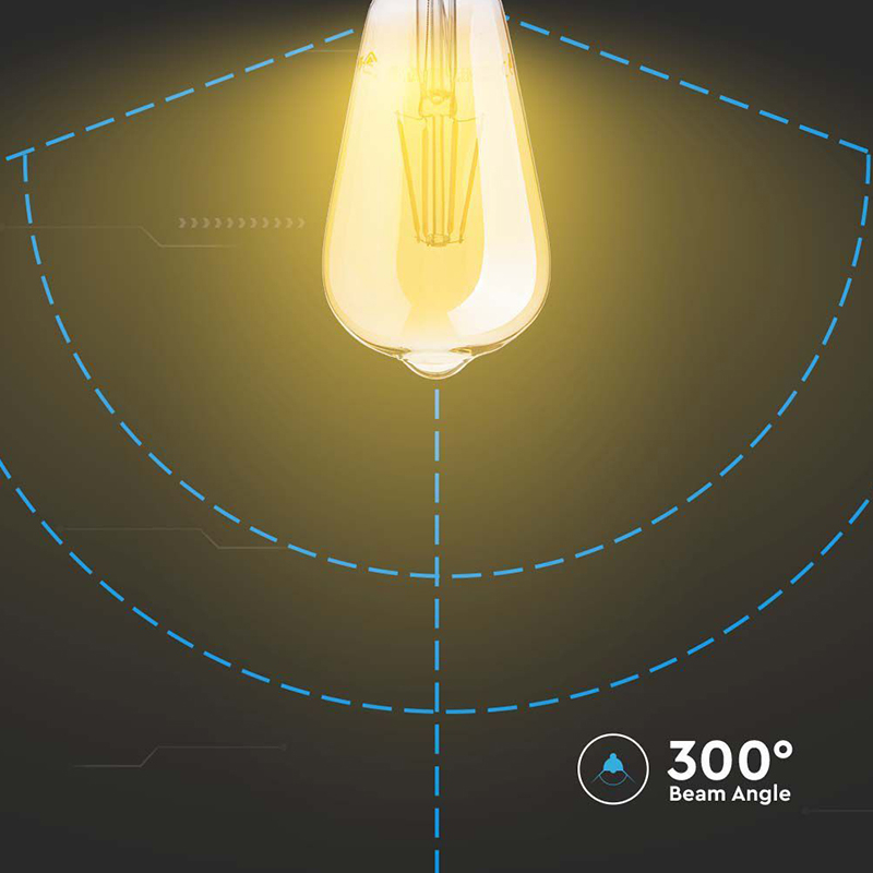 BEC LED ST64 E27 6W CU FILAMENT 2200K MODEL EDISON [6]