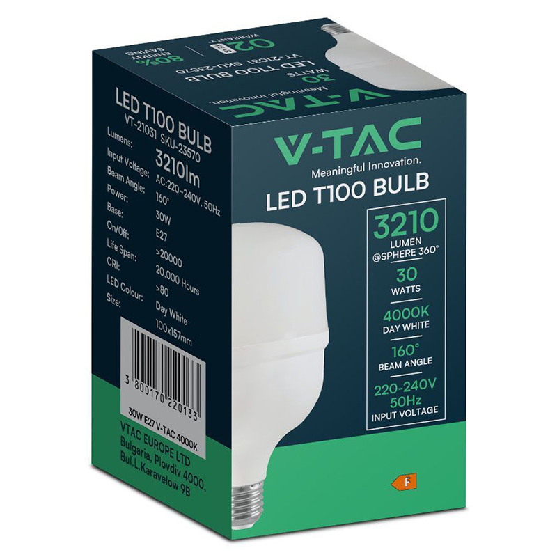 BEC LED T100 E27 30W 4000K ALB NEUTRU [3]