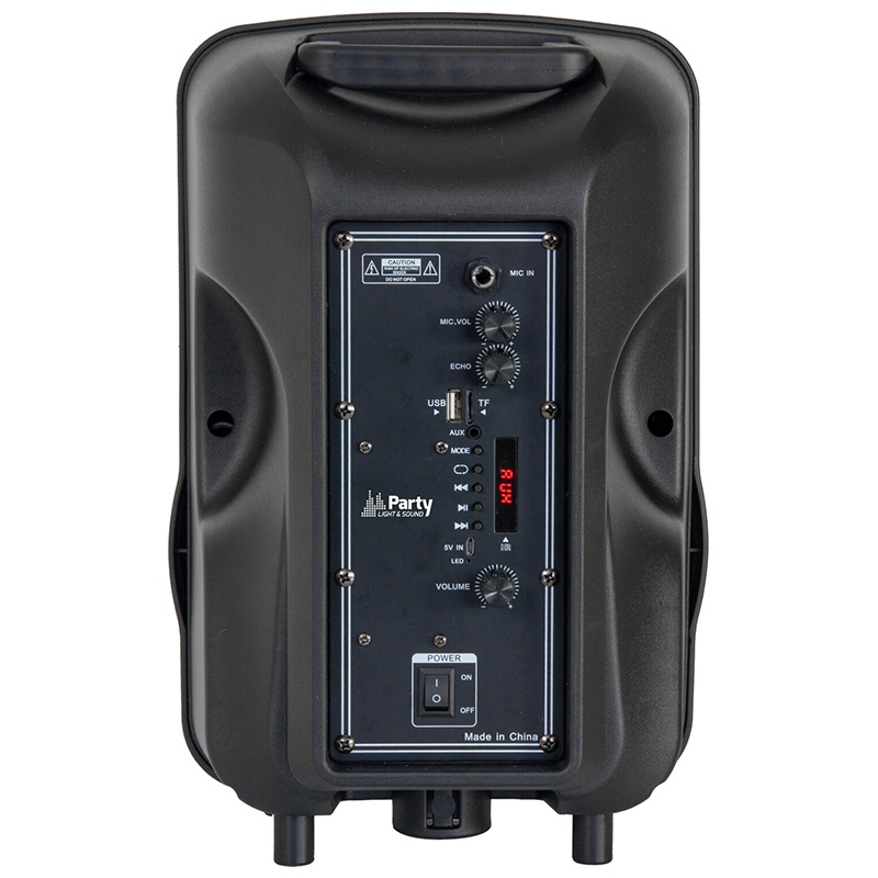 BOXA ACTIVA 8"/20CM 15W ILUMINAT LED CU BT/USB/MSD/FM + STAND + MICROFON [6]