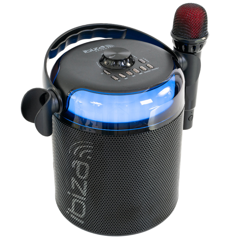 BOXA KARAOKE CU 2 MICROFOANE WIRELESS BT/USB/MSD/AUX - NEGRU [5]