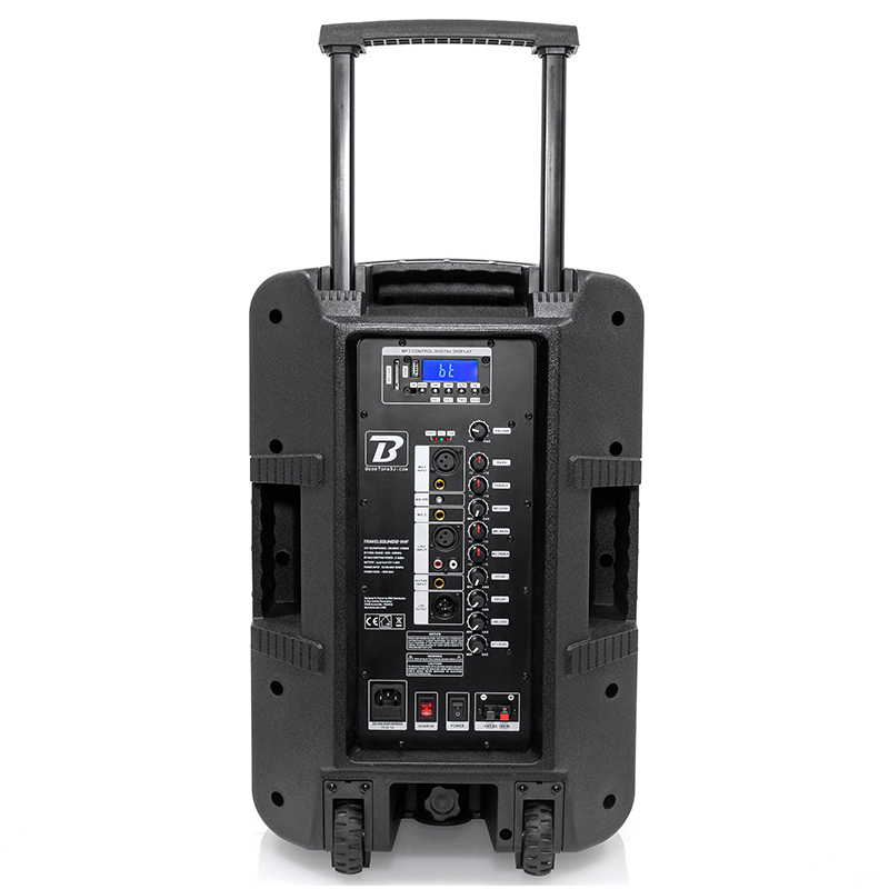BOXA PORTABILA 12''/30CM + TWEETER 250W BT/USB/FM/SD + 2MIC VHF [10]