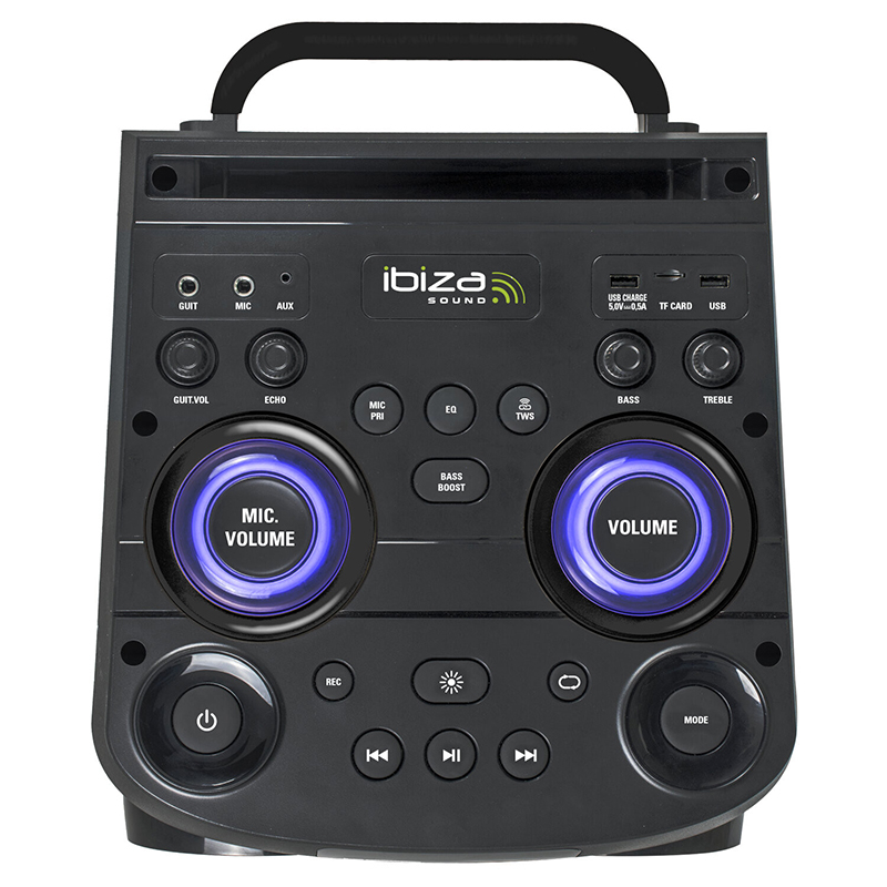 BOXA PORTABILA 2X10" BLUETOOTH/AUX/USB + MIC WIRELESS UHF [7]
