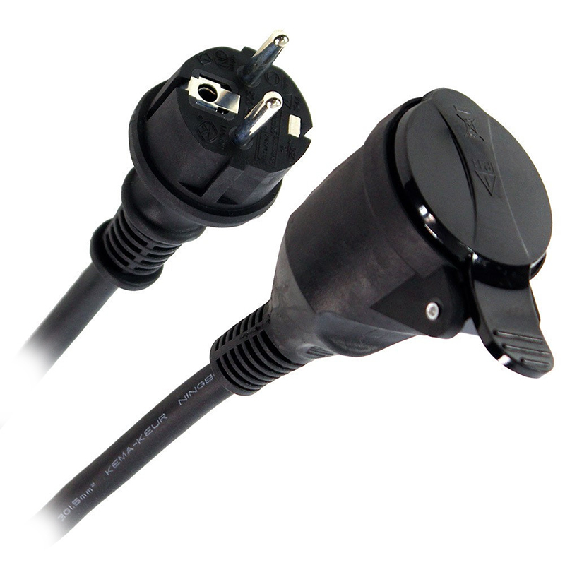 CABLU EXTENSIE(CUPLA) 10M (3GX1.5MM) IP44 - NEGRU [2]