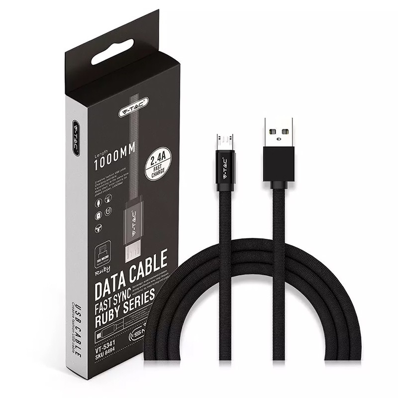 CABLU MICRO USB 1M RUBY EDITION - NEGRU [3]