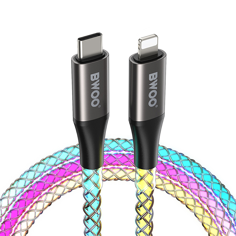 CABLU USB-C - LIGHTNING 27W ILUMINAT RGB [2]