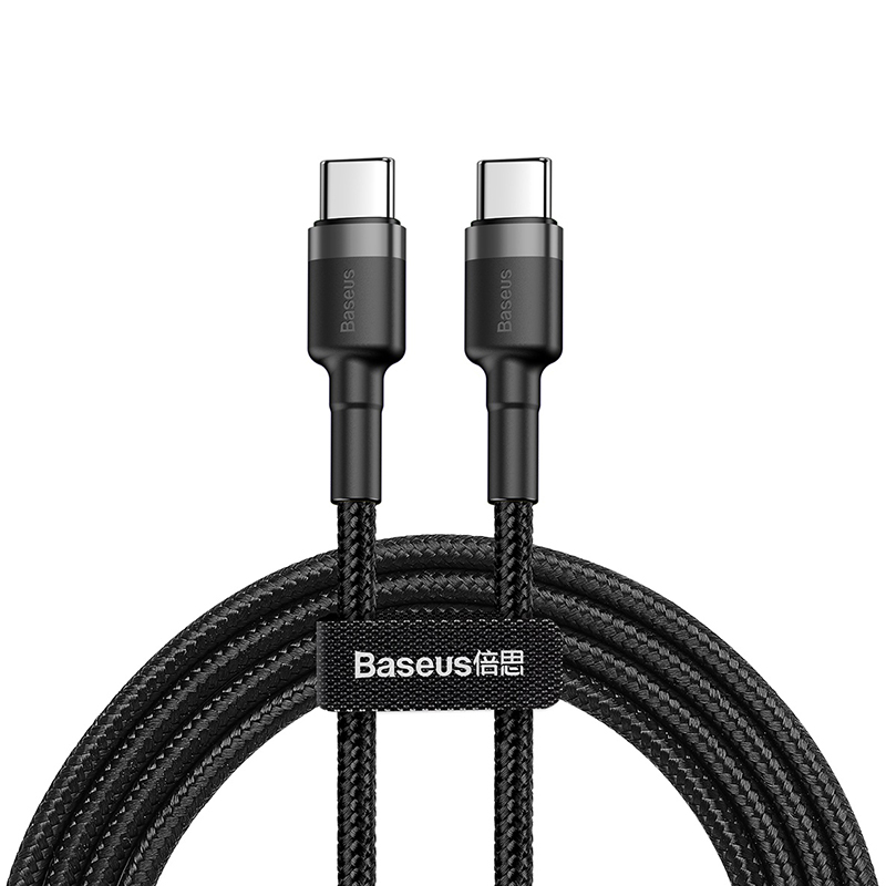 CABLU USB TIP C - TIP C PD 2.0 60W 3A 1M BASEUS - GRI/NEGRU [2]