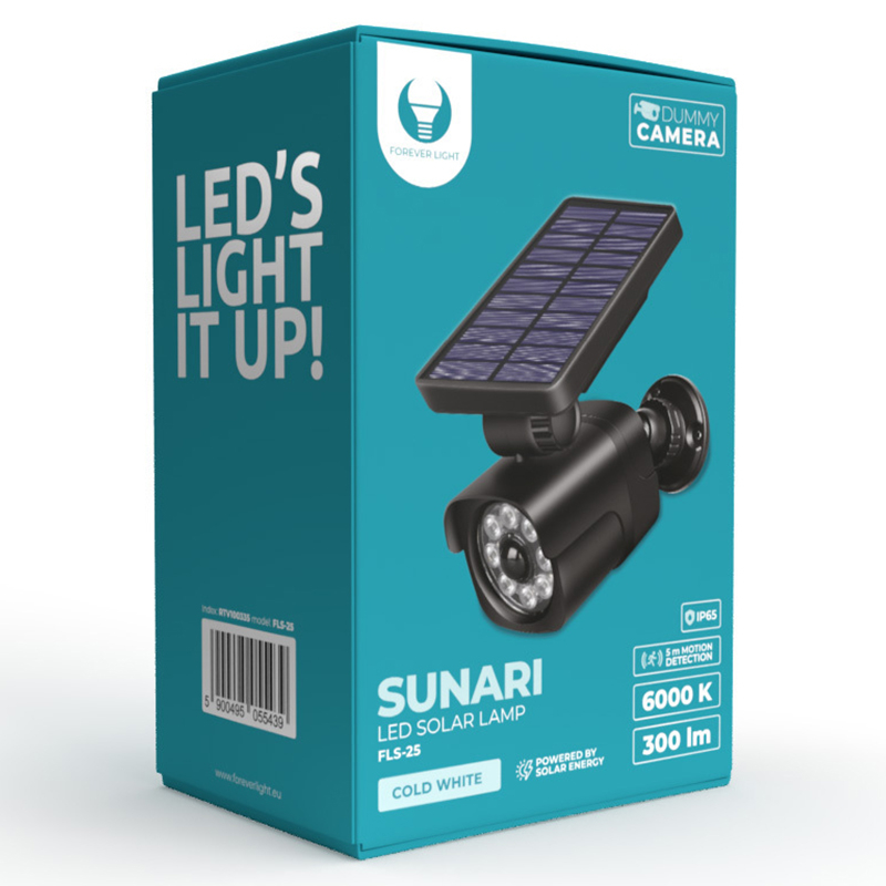 CAMERA FALSA CU SENZOR DE MISCARE LED 4W INCARCARE SOLARA [4]