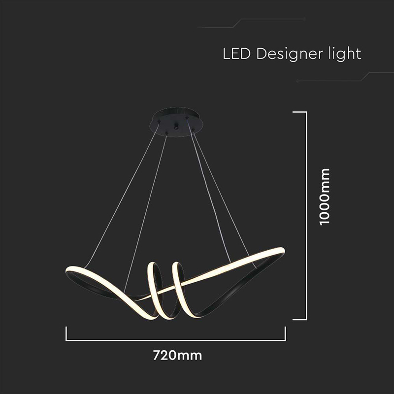CANDELABRU LED 24W 3000K 72X30X100CM - NEGRU [3]