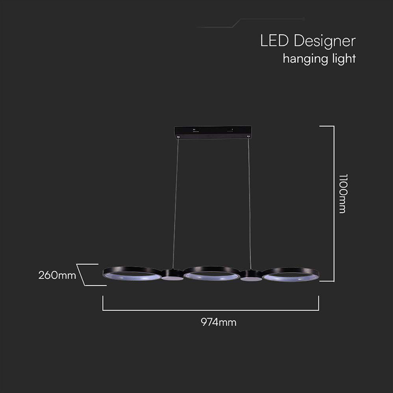 CANDELABRU LED 38W 4000K 95X100CM - NEGRU [3]