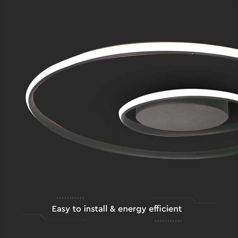 CANDELABRU LED DIMABIL 48W 3000K 62X62X10CM - NEGRU [4]