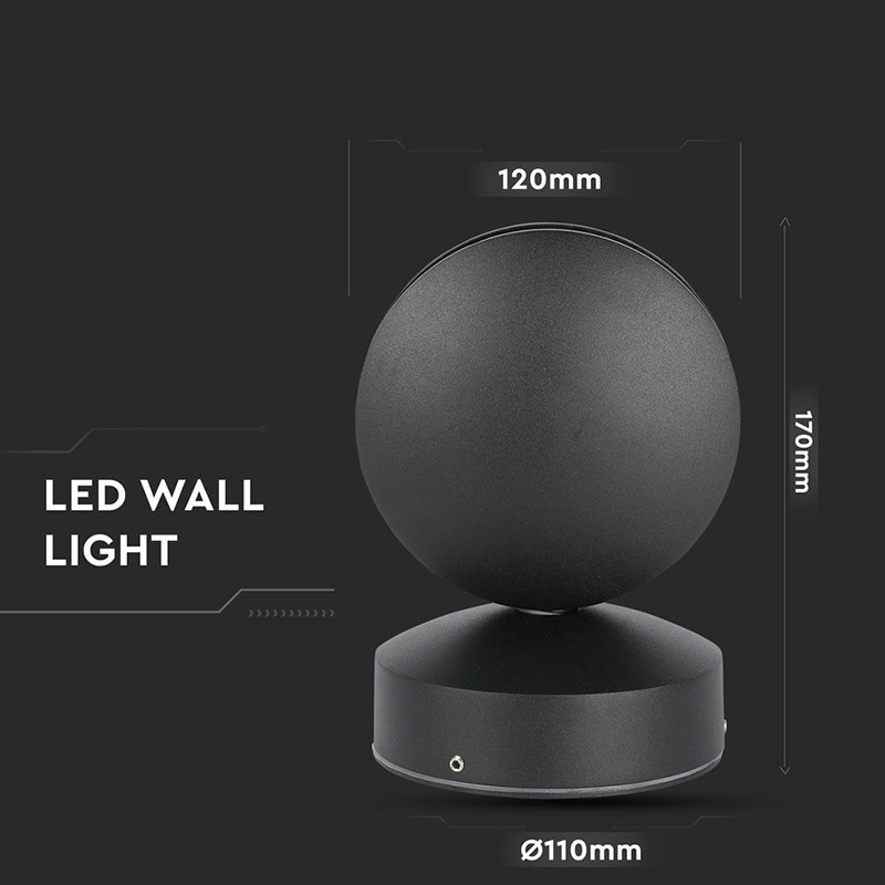CORP ILUMINAT LED 7W IP65 3000K - NEGRU [10]