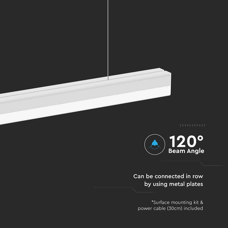 CORP ILUMINAT LED LINIAR 120CM 40W 4000K ALB NEUTRU - ALB [6]