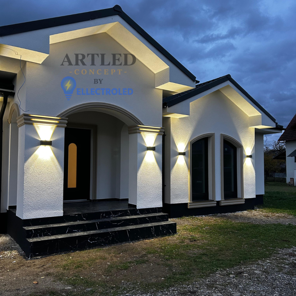 CORP ILUMINAT PERETE IP65 24W 4000K - NEGRU [2]