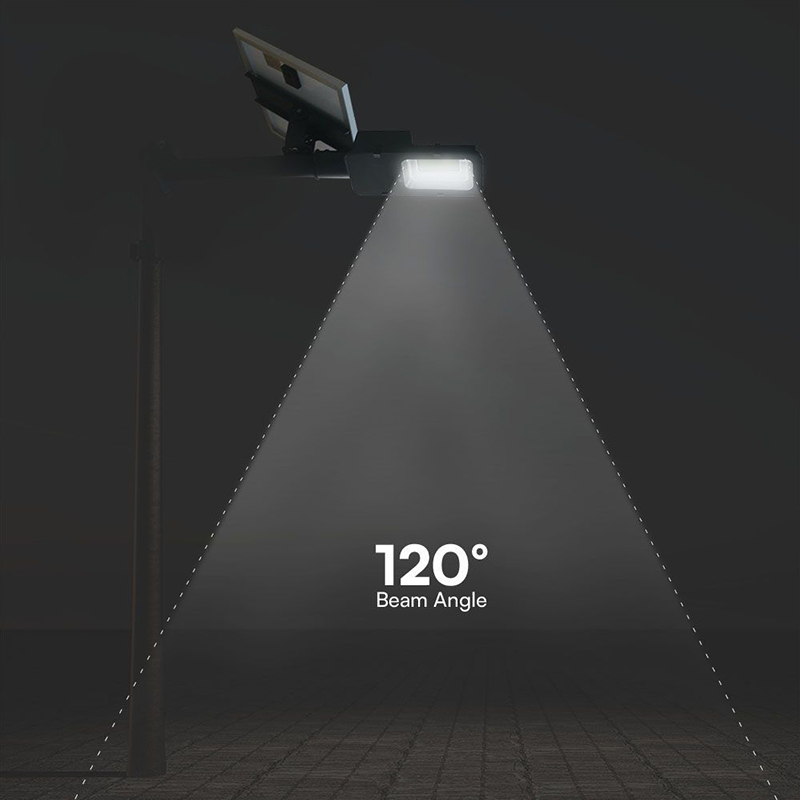 Lampa stradală LED hibrid 50W, 6500K, lumină rece, încărcare solară/rețea, SKU-23579 [8]