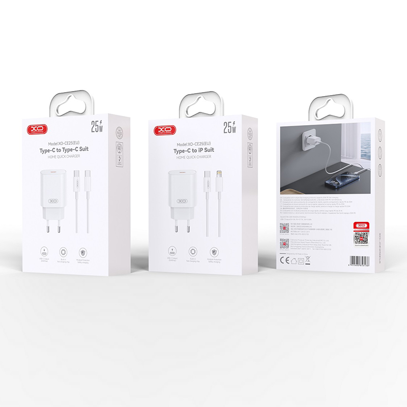 INCARCATOR RETEA PD 25W 3A USB TIP C + CABLU TIP C - ALB [3]