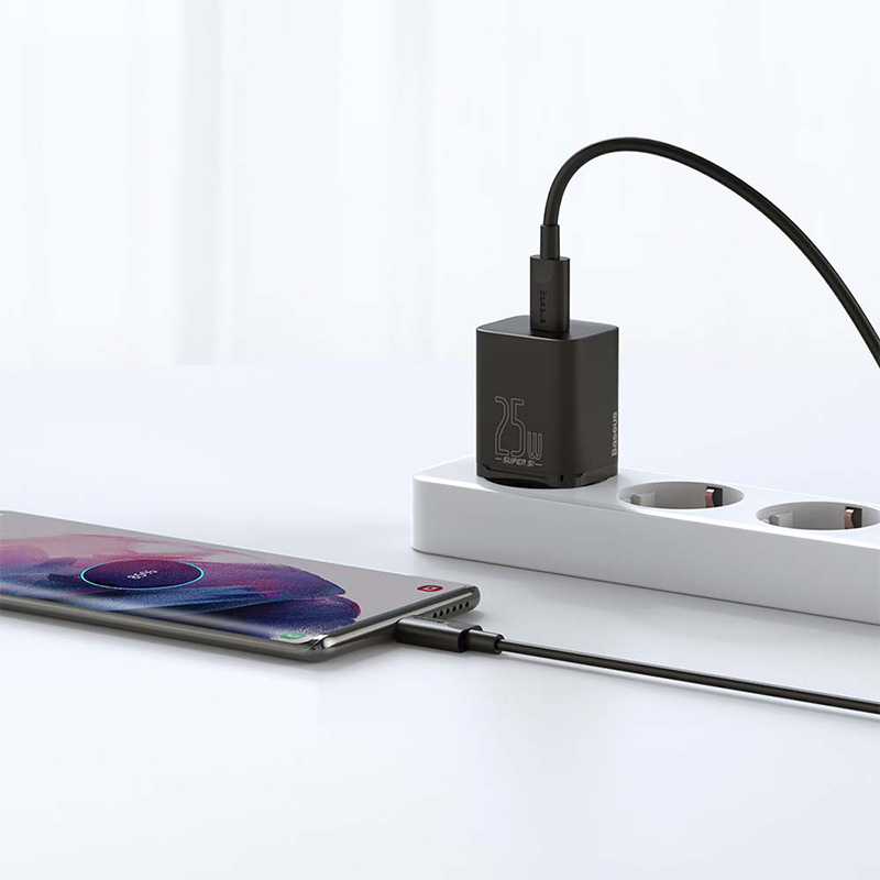 INCARCATOR RETEA USB-C FAST CHARGING PD 25W BASEUS - NEGRU [9]