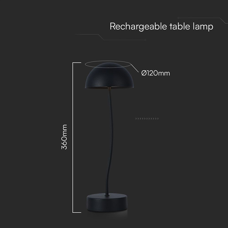 LAMPA BIROU 1W 3000K ALB CALD - NEGRU [4]