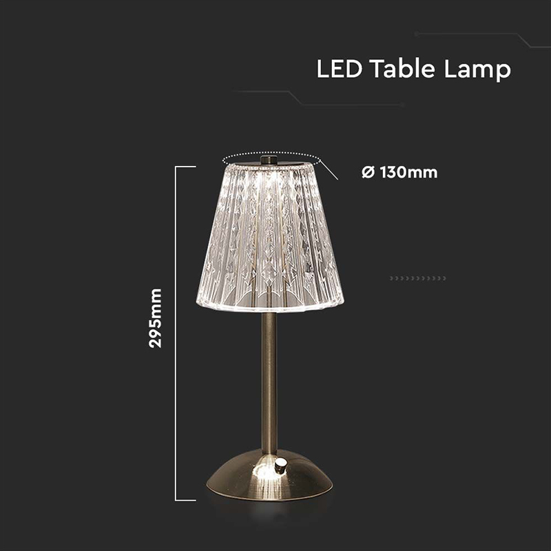 LAMPA BIROU 3W 3IN1 CU ACUMULATOR 1800MAH - NICKEL AURIU [4]