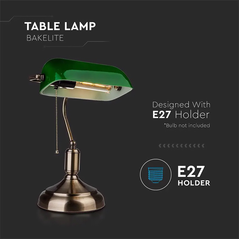 LAMPA BIROU SOCLU E27 CORP METAL SI STICLA - VERDE [3]