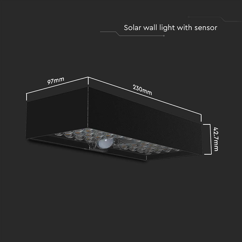 LAMPA EXTERIOARA 6W IP65 4000K INCARCARE SOLARA -NEGRU [6]