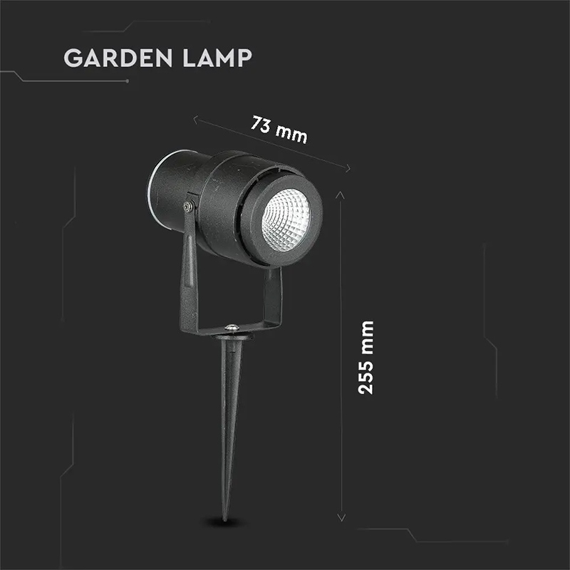 LAMPA GRADINA IP65 12W 4000K ALB NEUTRU - NEGRU [14]