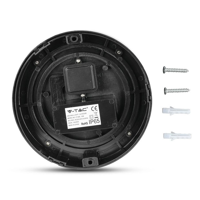 LAMPA LED 12W IP65 3000K ALB CALD - NEGRU [5]