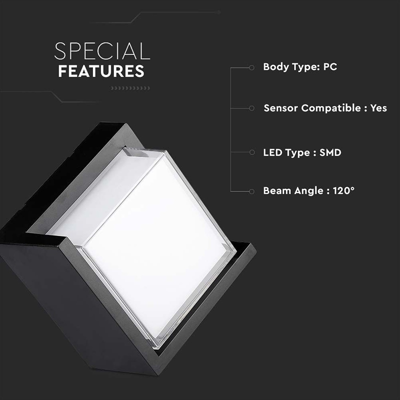 LAMPA LED 12W IP65 4000K ALB NEUTRU - NEGRU [12]