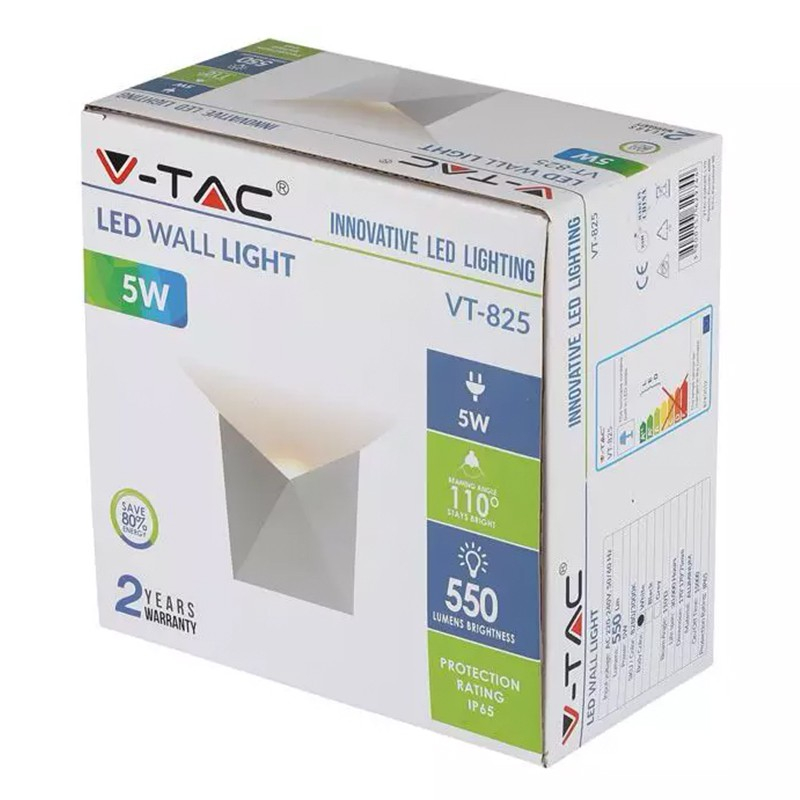 LAMPA LED 5W 3000K ALB CALD IP65 - ALB [5]