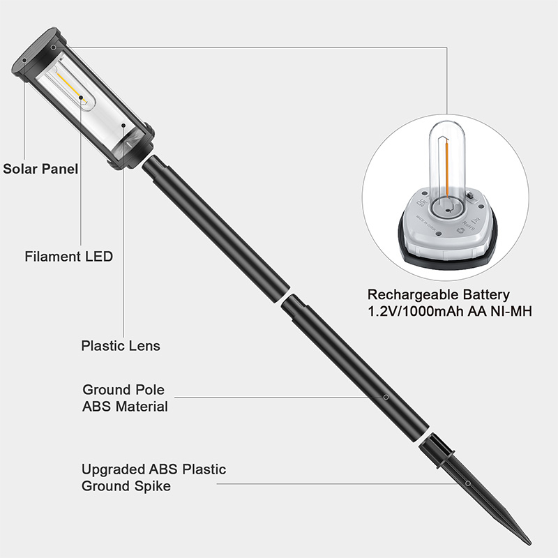 LAMPA LED GRADINA CU INCARCARE SOLARA 3000K IP44 [5]