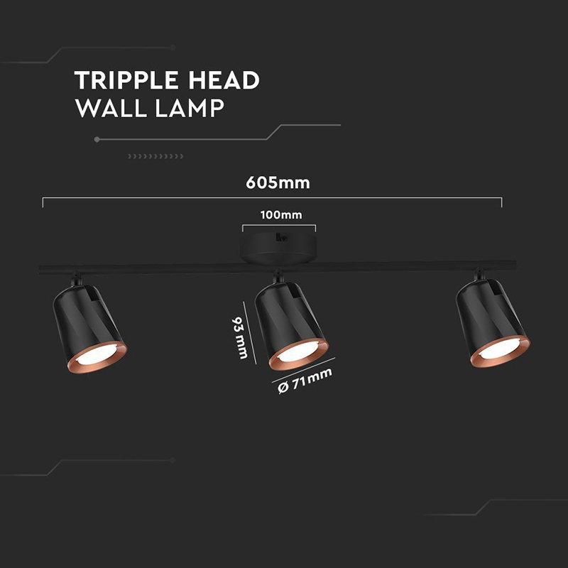 LAMPA LED MONTAJ PERETE 18W 4000K ALB NEUTRU, NEGRU [4]