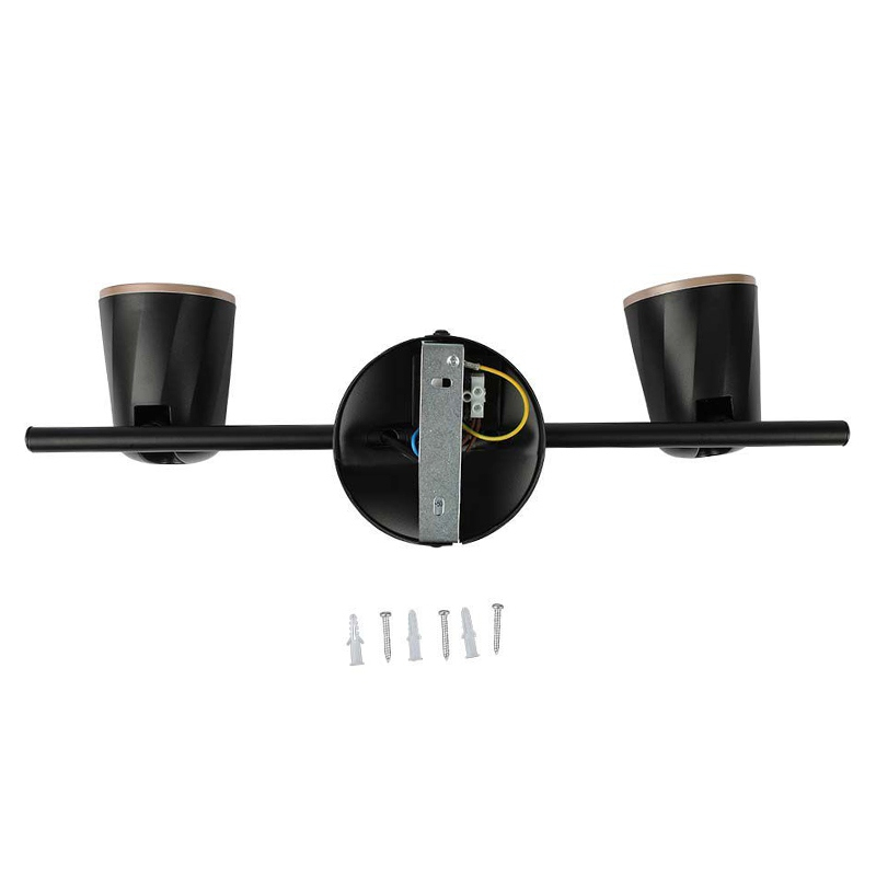 LAMPA LED MONTAJ PERETE 2X6W 4000K ALB NEUTRU - NEGRU [4]
