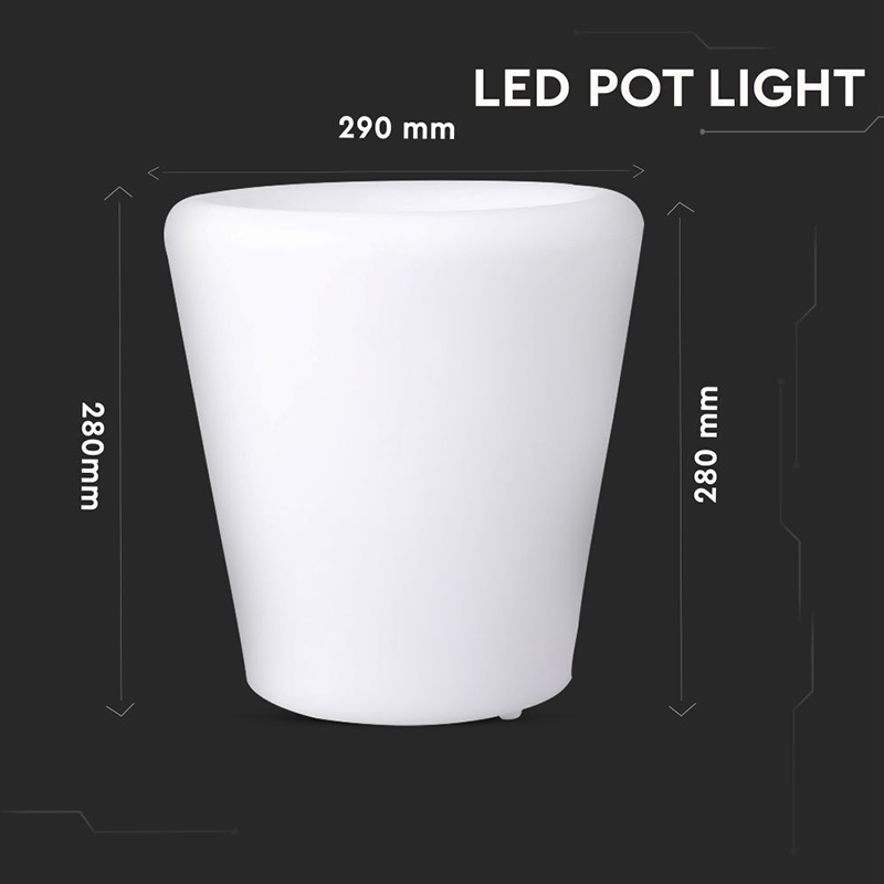 LAMPA LED RGB MODEL RECIPIENT PLANTE 28X29CM [3]