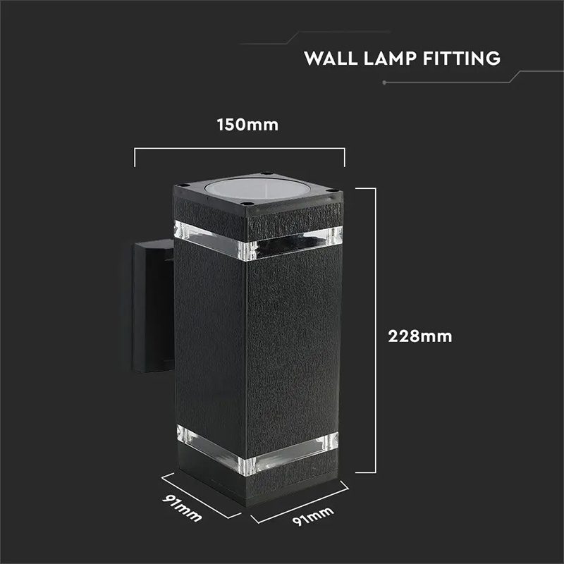LAMPA PERETE SOCLU E27 IP44 - NEGRU [4]