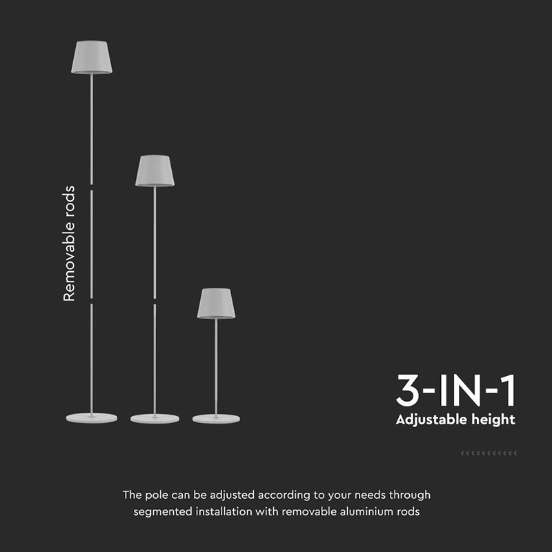 LAMPADAR 4W CU ACUMULATOR IP54 3000K ALB CALD - ALB [8]