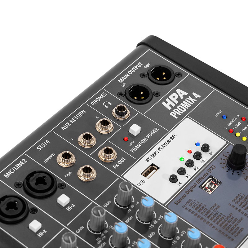 MIXER DIGITAL 4 CANALE 48V BT/USB/SD [6]