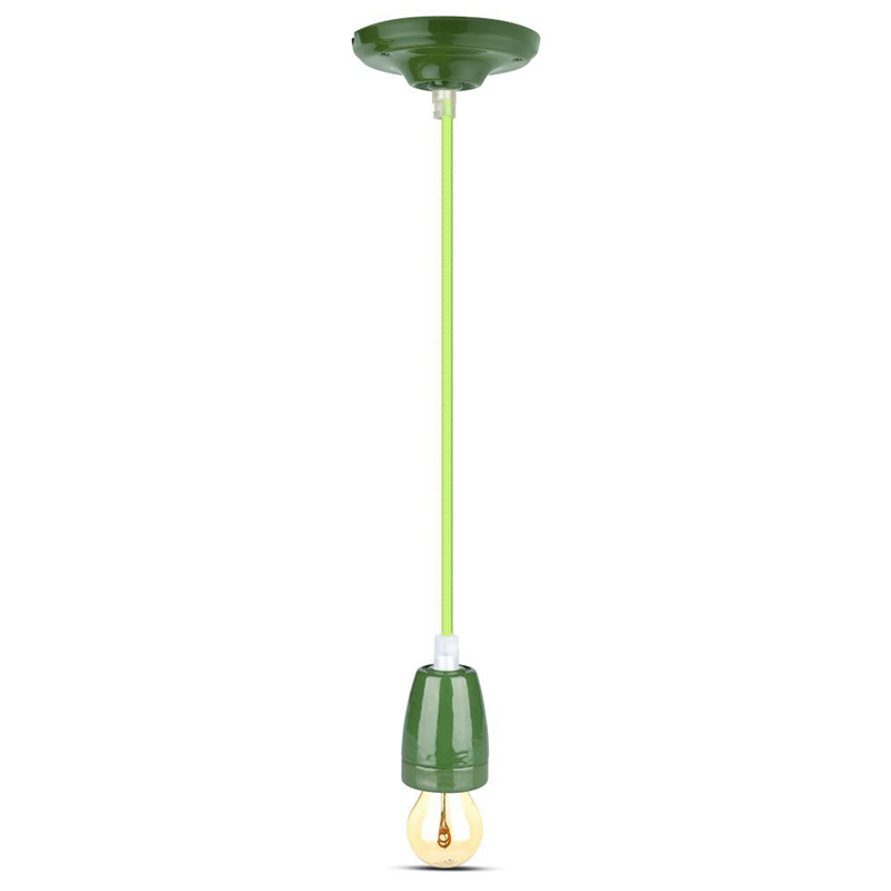 PENDUL TAVAN PORTELAN SOCLU E27 - VERDE [3]
