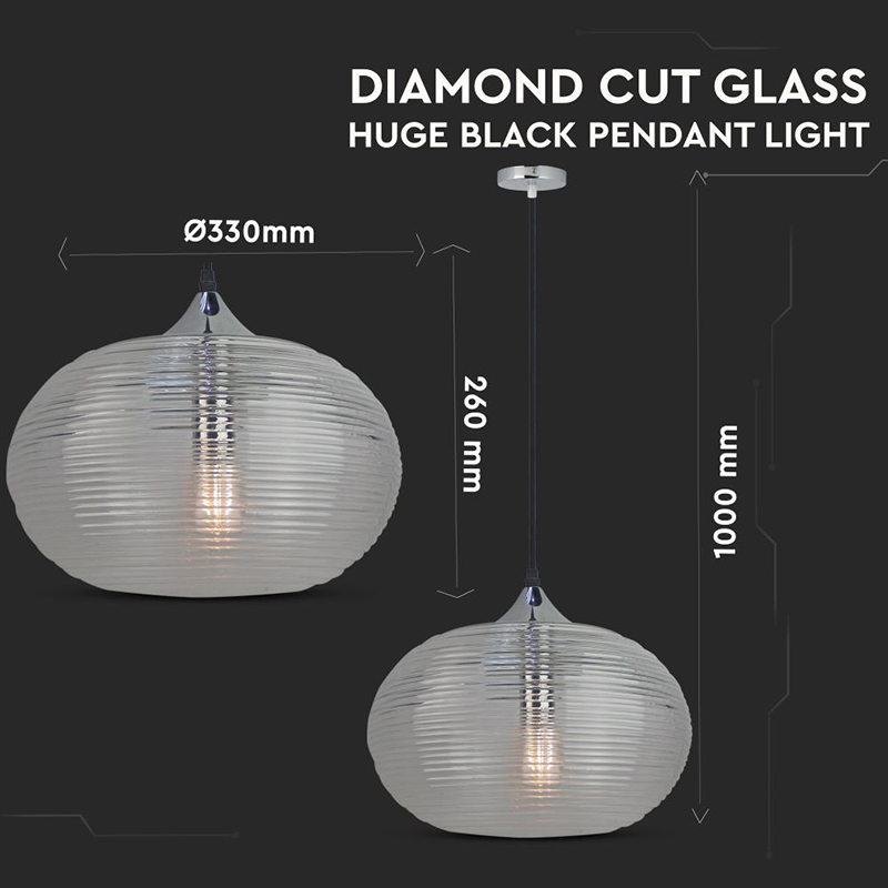 PENDUL TAVAN SOCLU E27 33X38X10CM DIAMOND [3]
