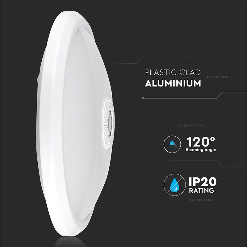 PLAFONIERA LED 12W IP20 SENZOR DE MISCARE 6400K ALB RECE [3]