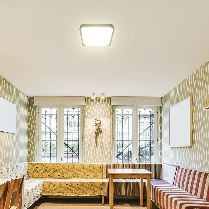 PLAFONIERA LED 18W IP44 6500K ALB RECE - NEGRU [8]