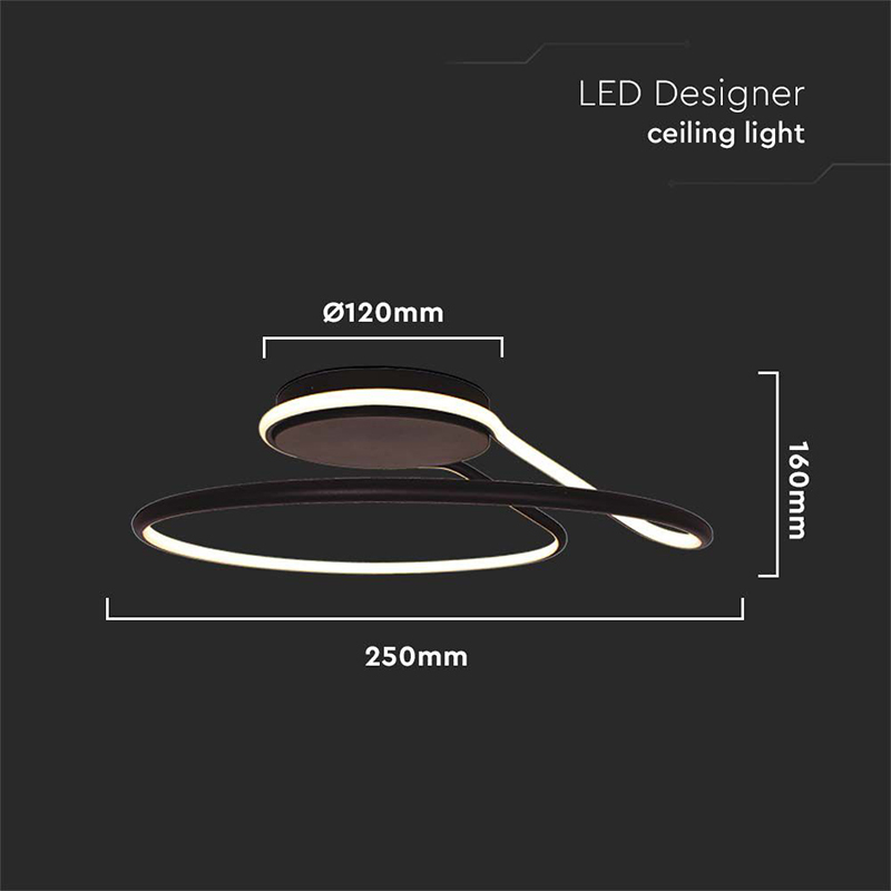 PLAFONIERA LED 24W 3IN1 - NEGRU [3]