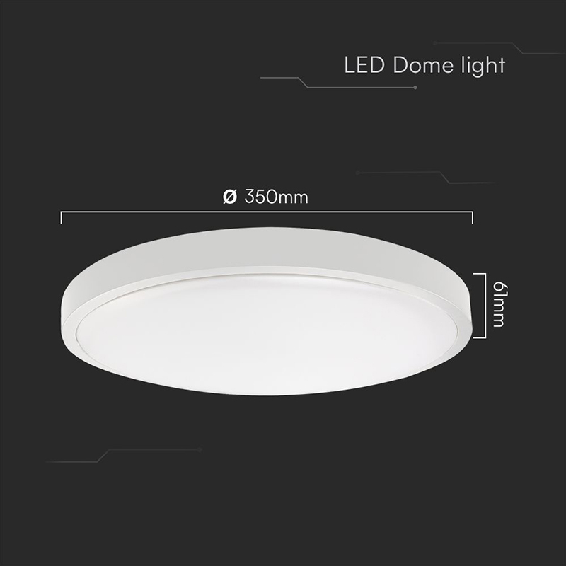 PLAFONIERA LED 36W IP44 6500K ALB RECE - ALB [4]