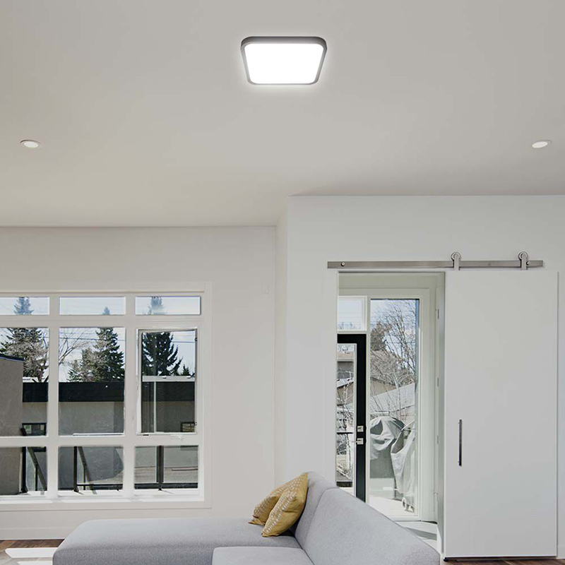 PLAFONIERA LED 48W IP44 4000K ALB NEUTRU - NEGRU [8]