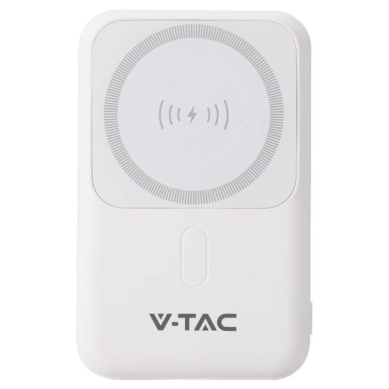 POWER BANK 10000MAH CU INEL MAGNETIC INCARCARE WIRELESS - ALB [6]