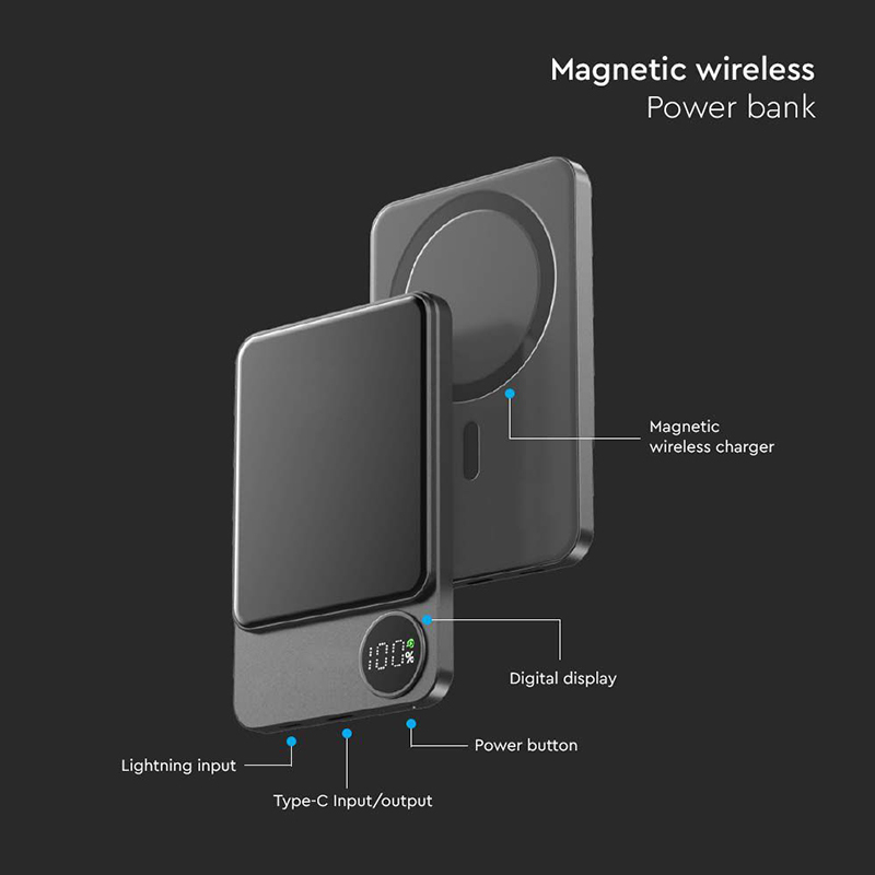 POWER BANK ULTRA SLIM 5000MAH WIRELESS FAST CHARGING [4]